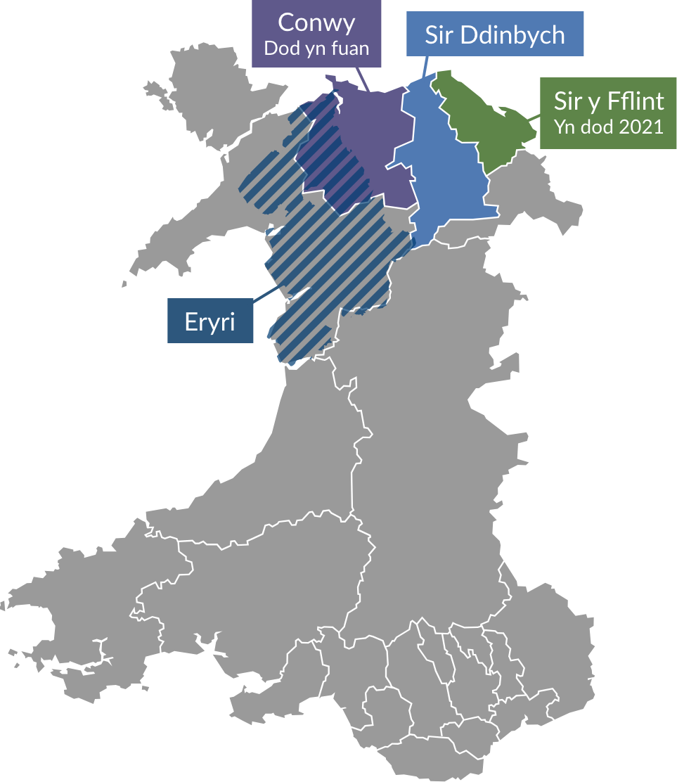 Map cyrsiau Llysgennad Cymru
