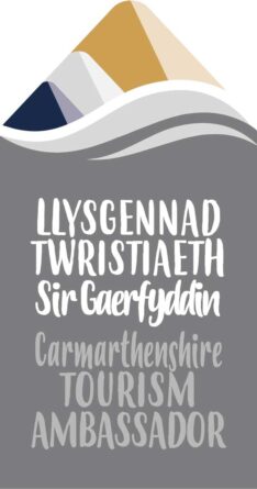 Llysgennad Twristiaeth Sir Gaerfyddin Carmarthenshire Tourism Ambassador badge