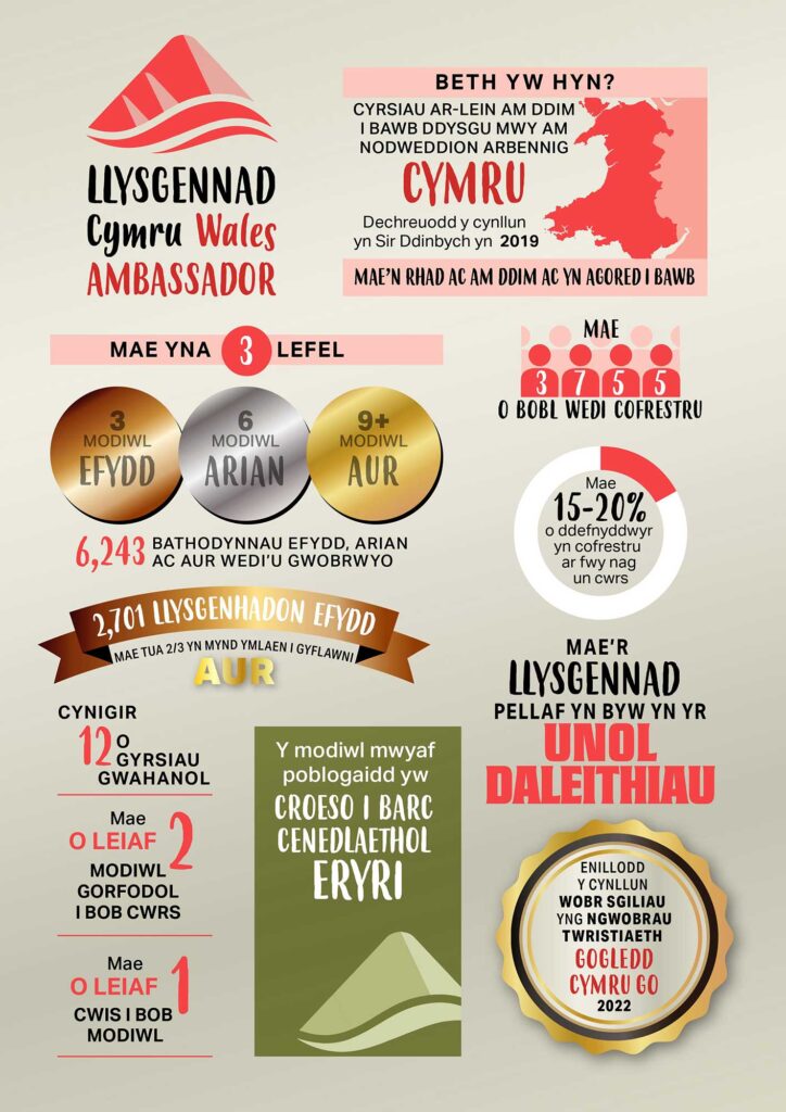 Wales Ambassador Statistics Infographics in Welsh 2023