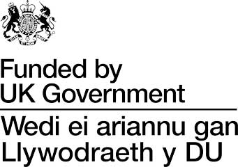 Wedi ei ariannu gan Llywodraeth y Du | Funded by UK Government